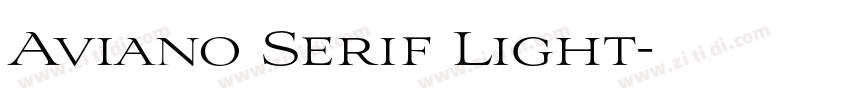Aviano Serif Light字体转换